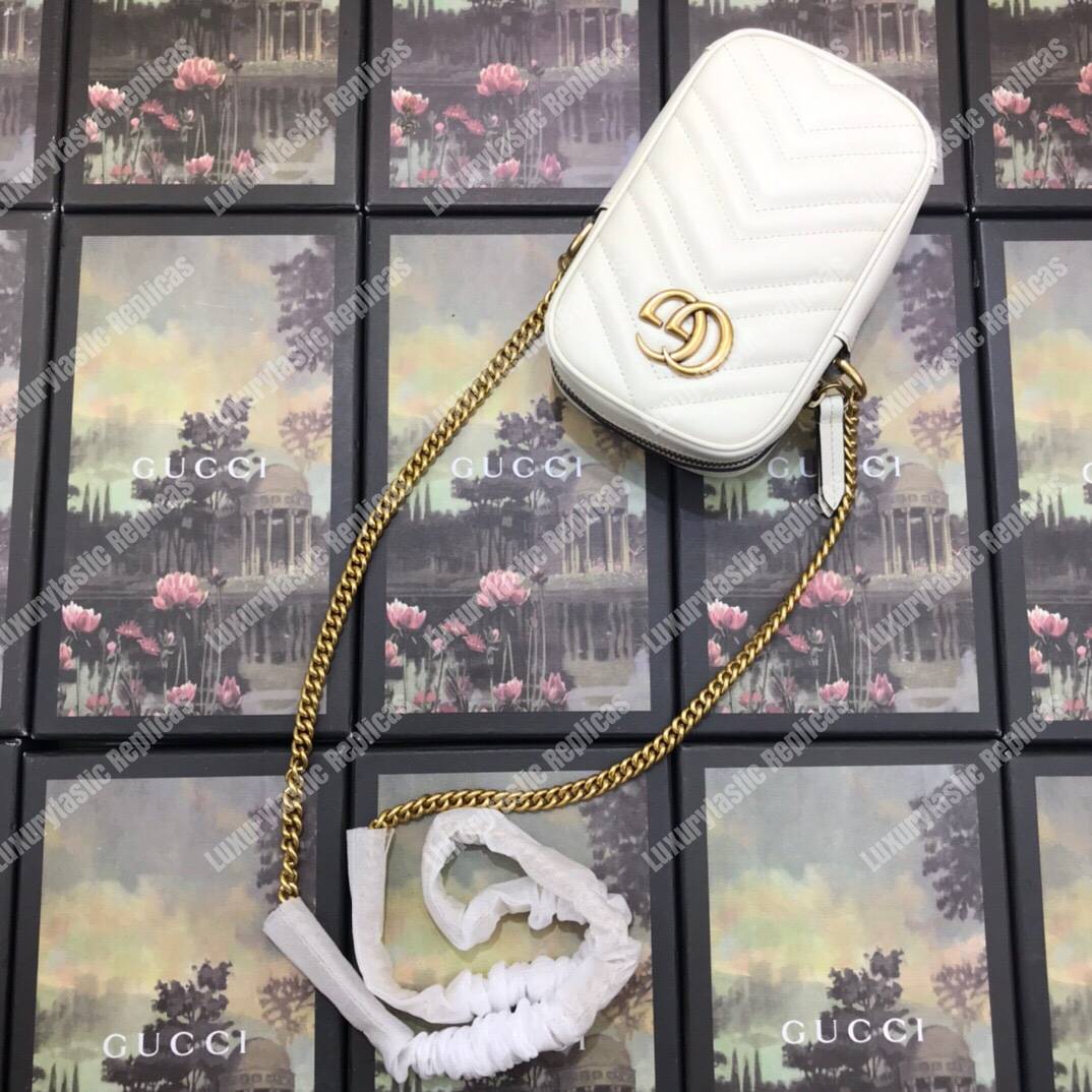 G*u*i gg marmont mini bag white