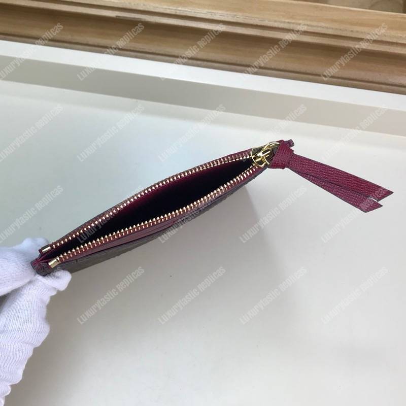 LV Zipped Card Holder Monogram Raisin Purple