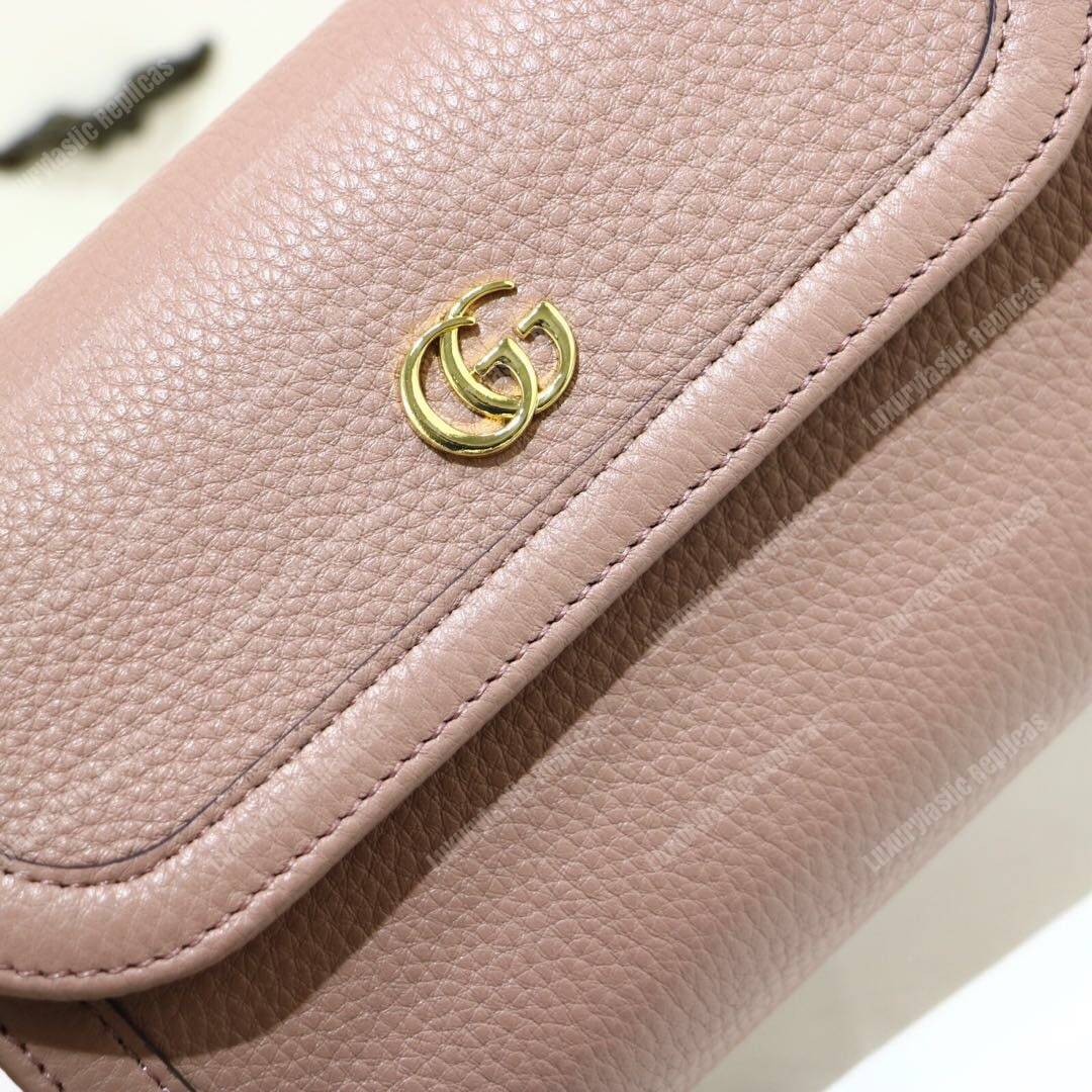 G*u*i gg calfskin mini shoulder flap bag magnolia