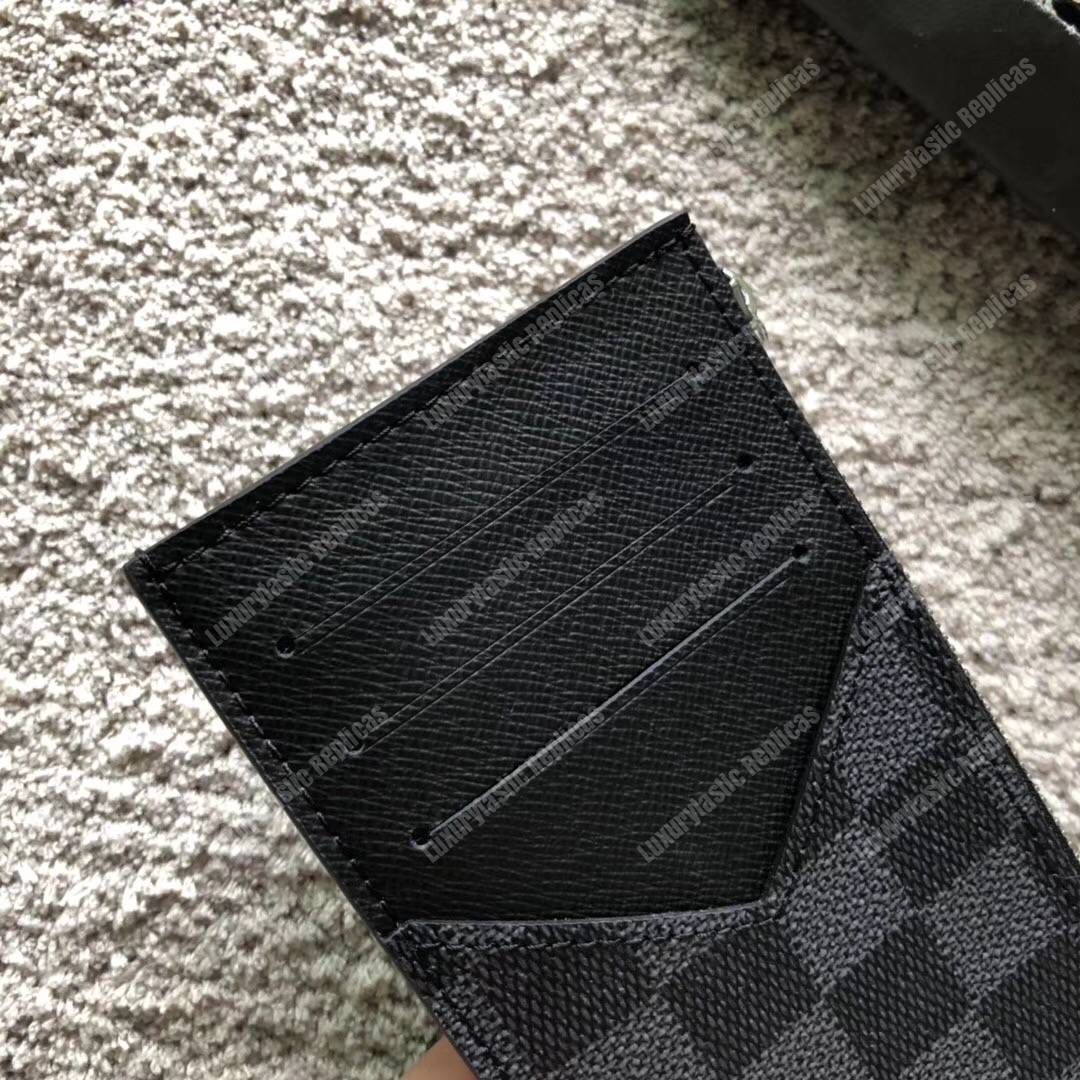 LV Coin Card Holder Damier Graphite Canvas