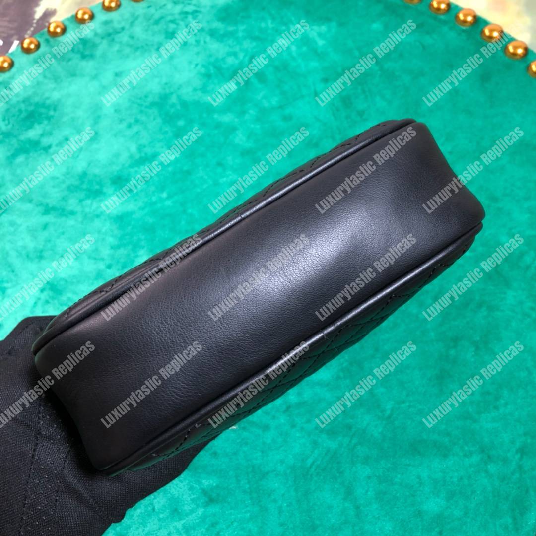 G*u*i laminated leather mini bag black