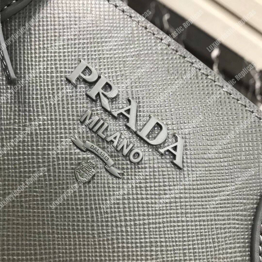 Pra*a monochrome saffiano leather bag grey