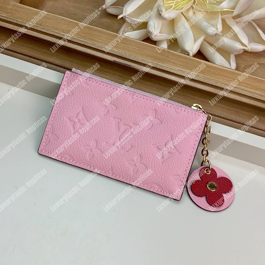 LV Zipped Card Holder Monogram Pink