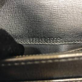 G*u*i leather chain card case wallet gold/black