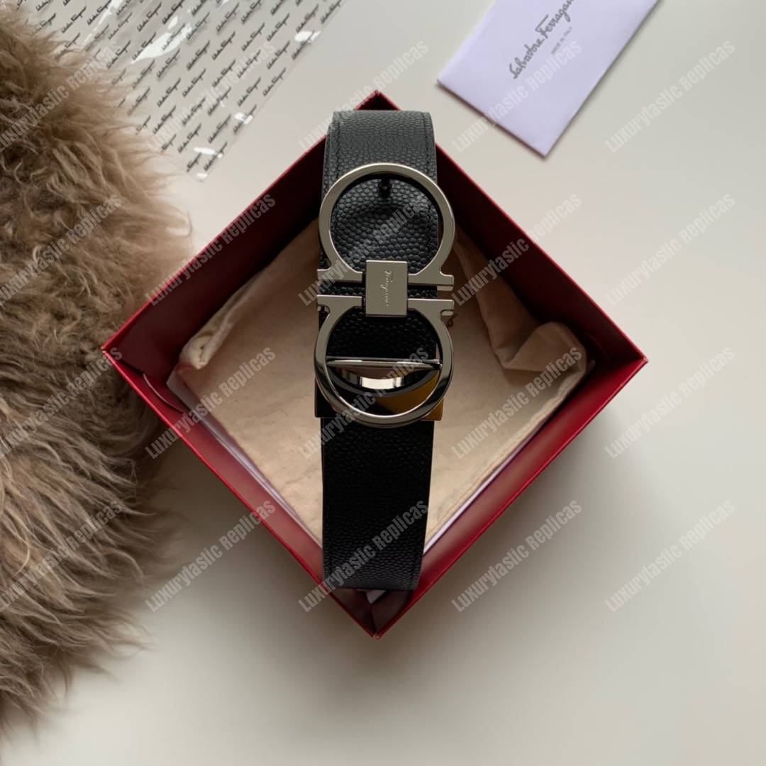 Salvatore Ferragamo Adjustable and Reversible Gancini Belt
