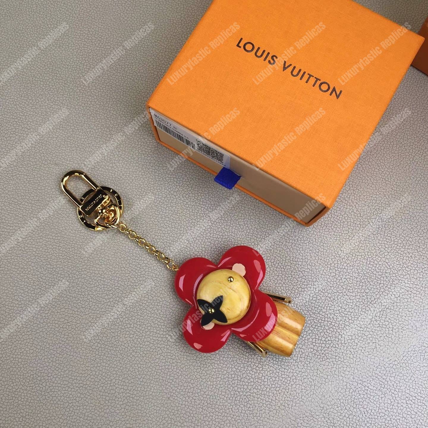 LV Vivienne Bag Charm and Key Holder Red