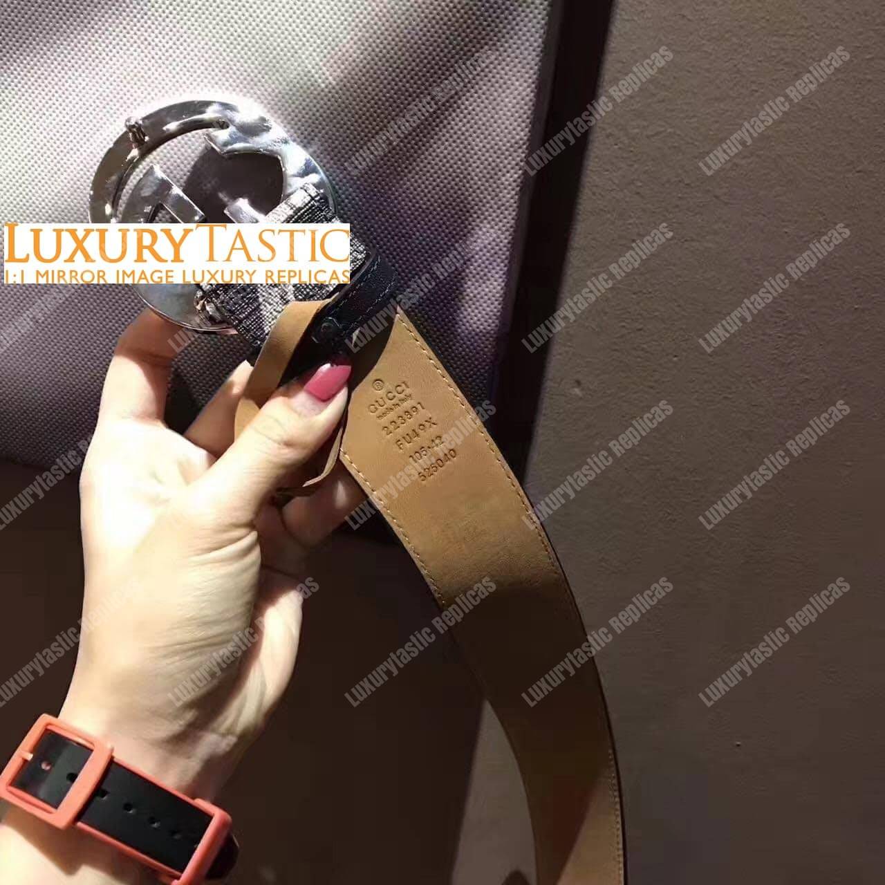 G*u*i gg caleido belt with interlocking g buckle