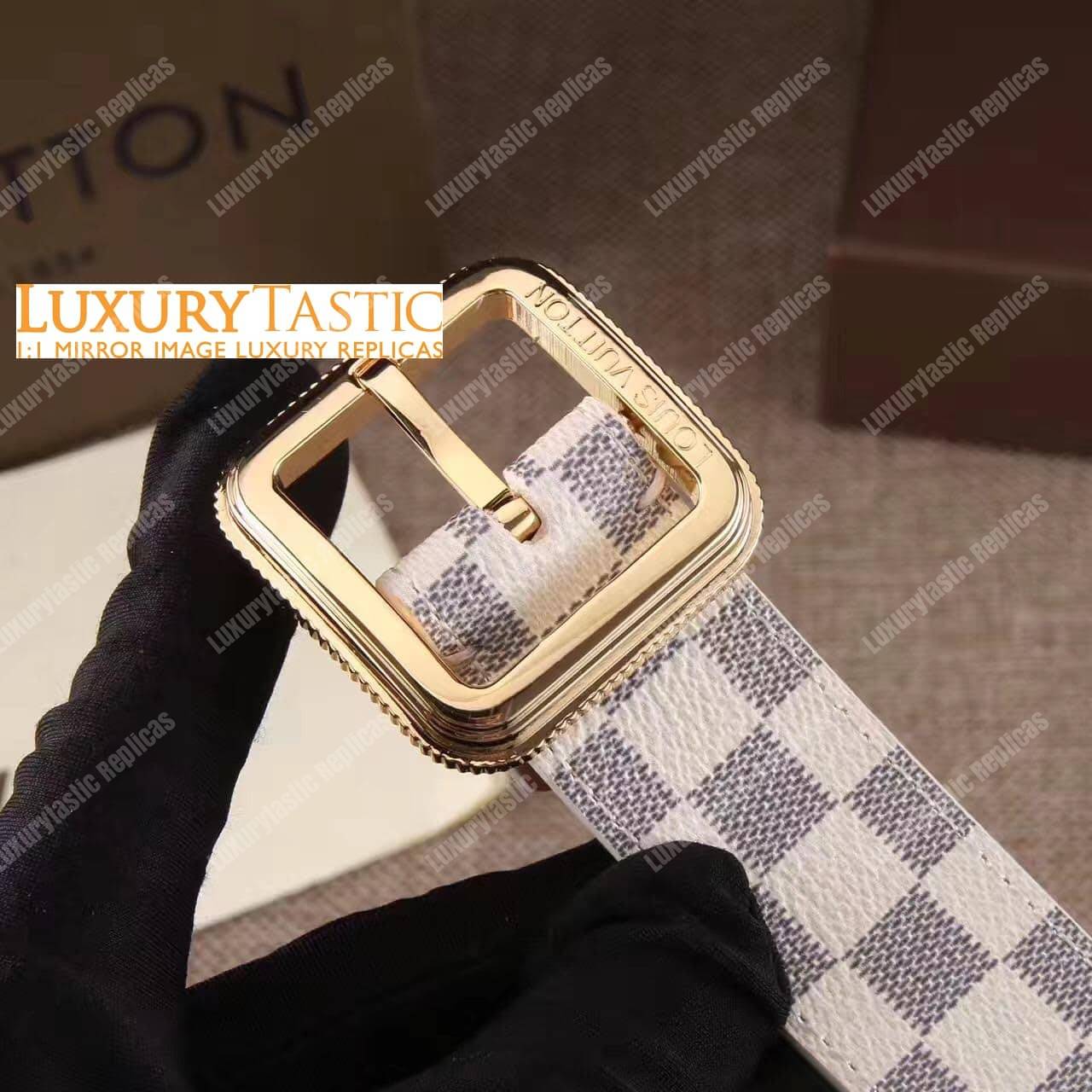 LV Malletier Belt 30mm Damier Azur 2016 Edition