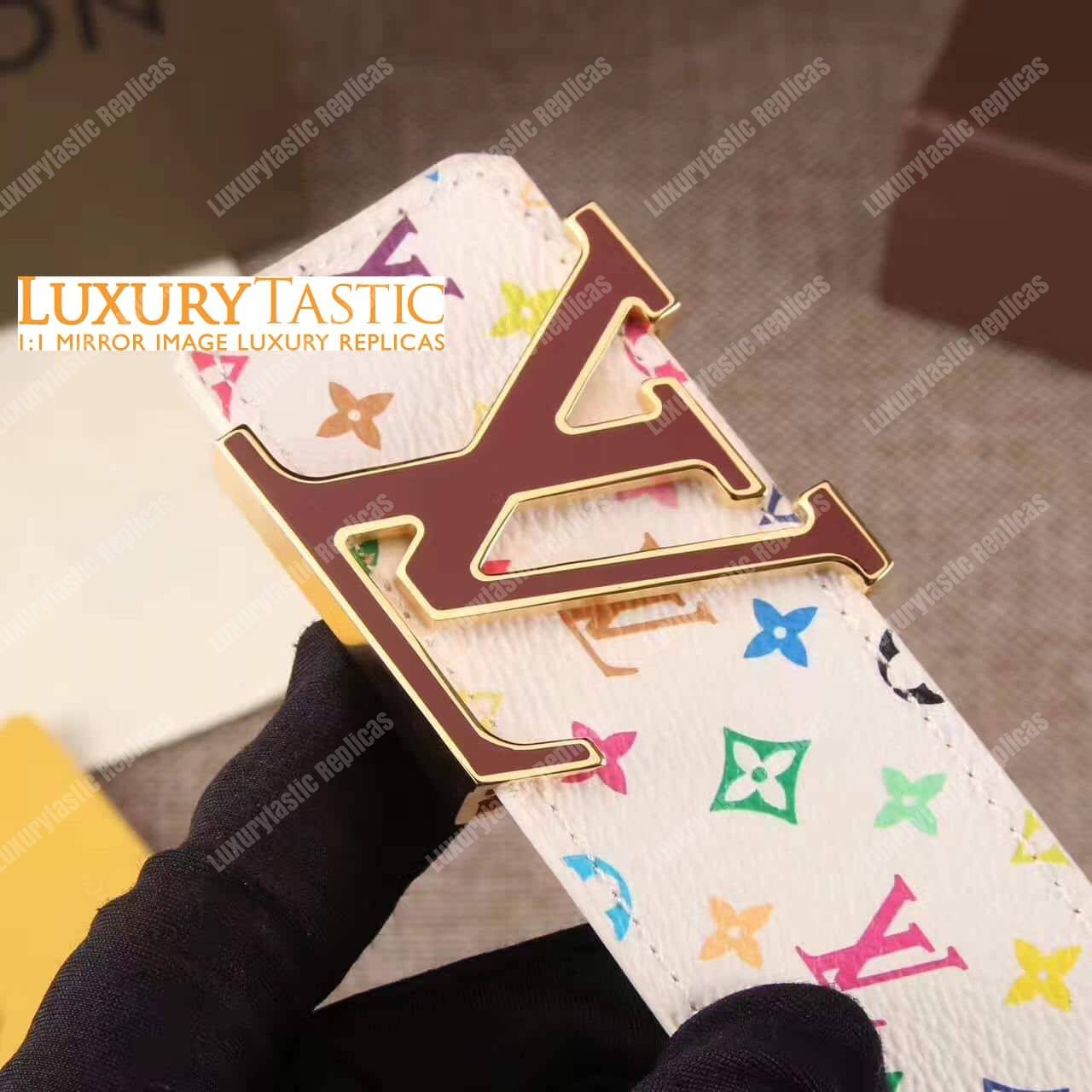 LV Initiales 40MM Belt Takashi Murakami Edition White