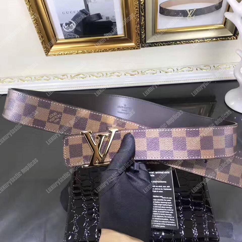 LV Initiales 40MM Belt Damier Ebene Canvas