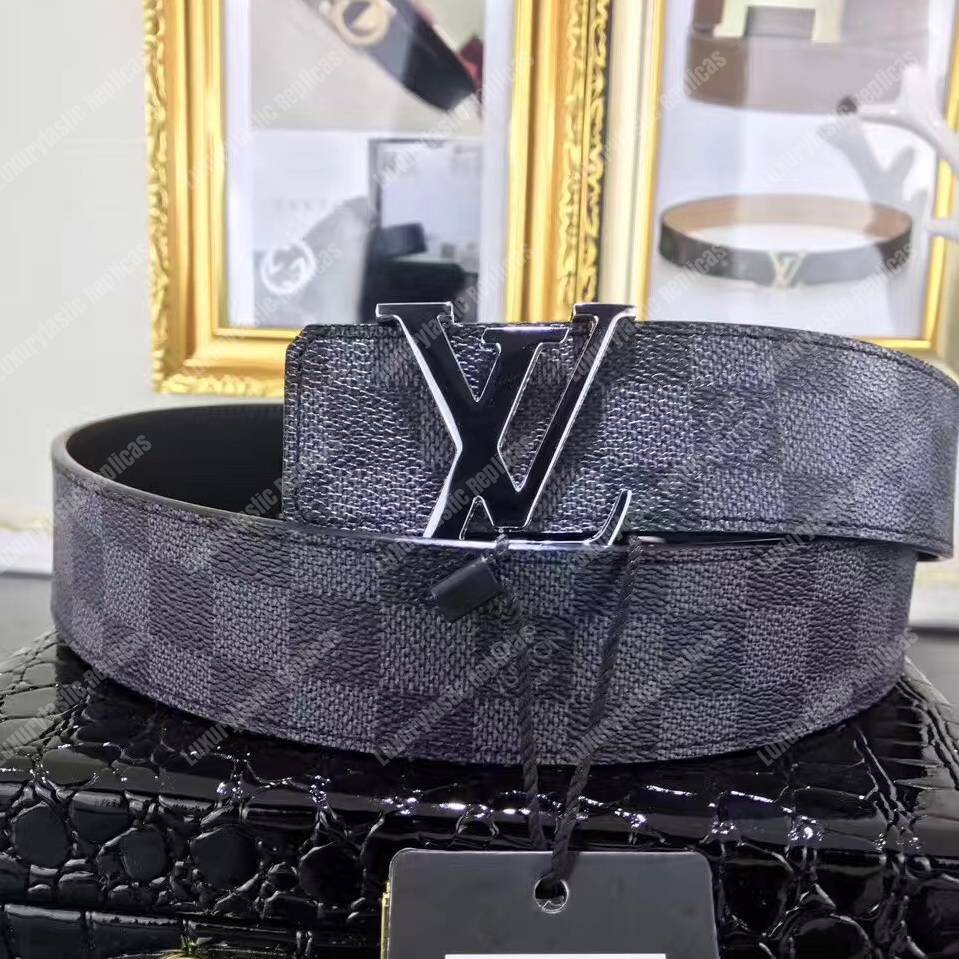 LV Initiales 40MM Belt Damier Graphite Canvas