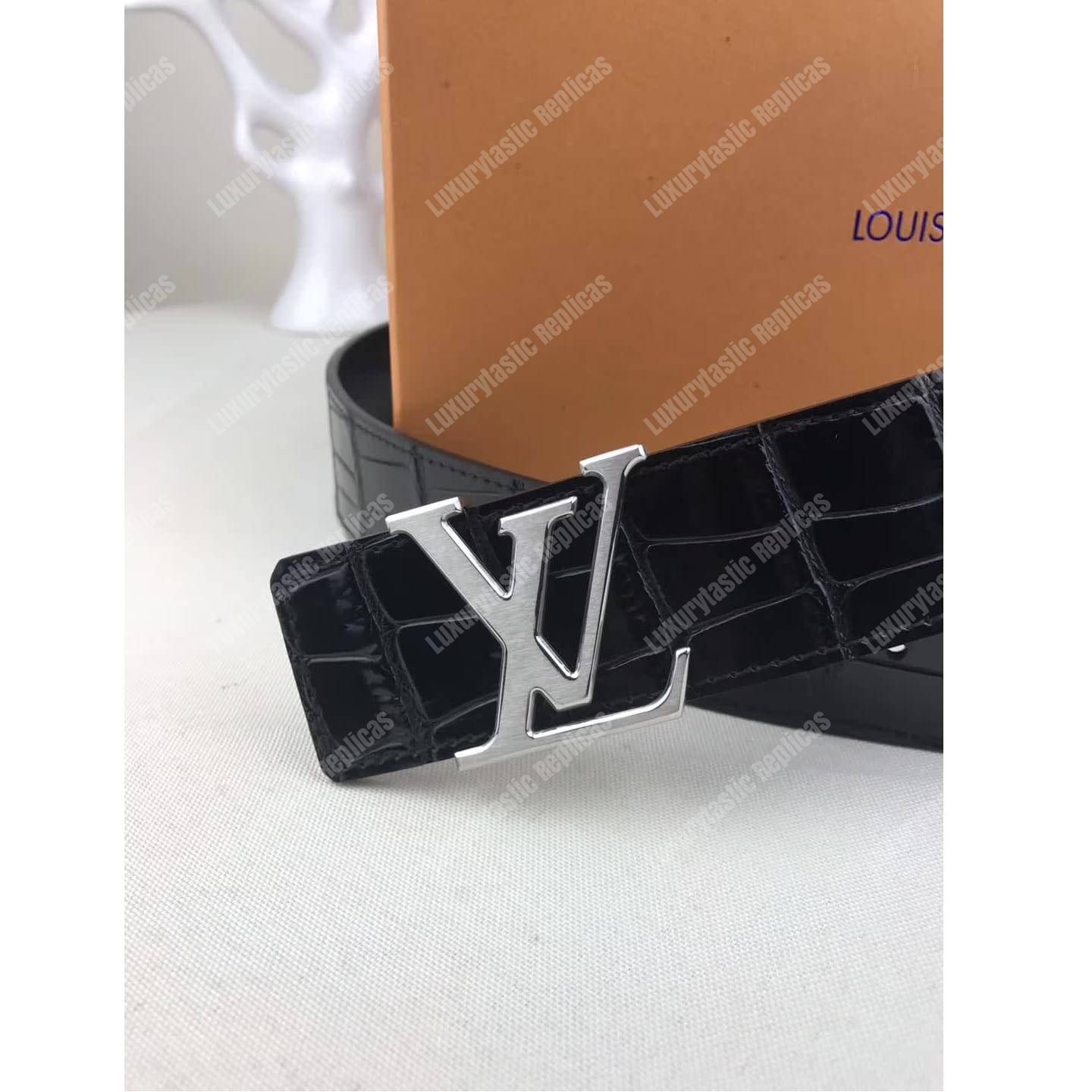LV Initiales 40MM Crocodilien Brilliant Leather