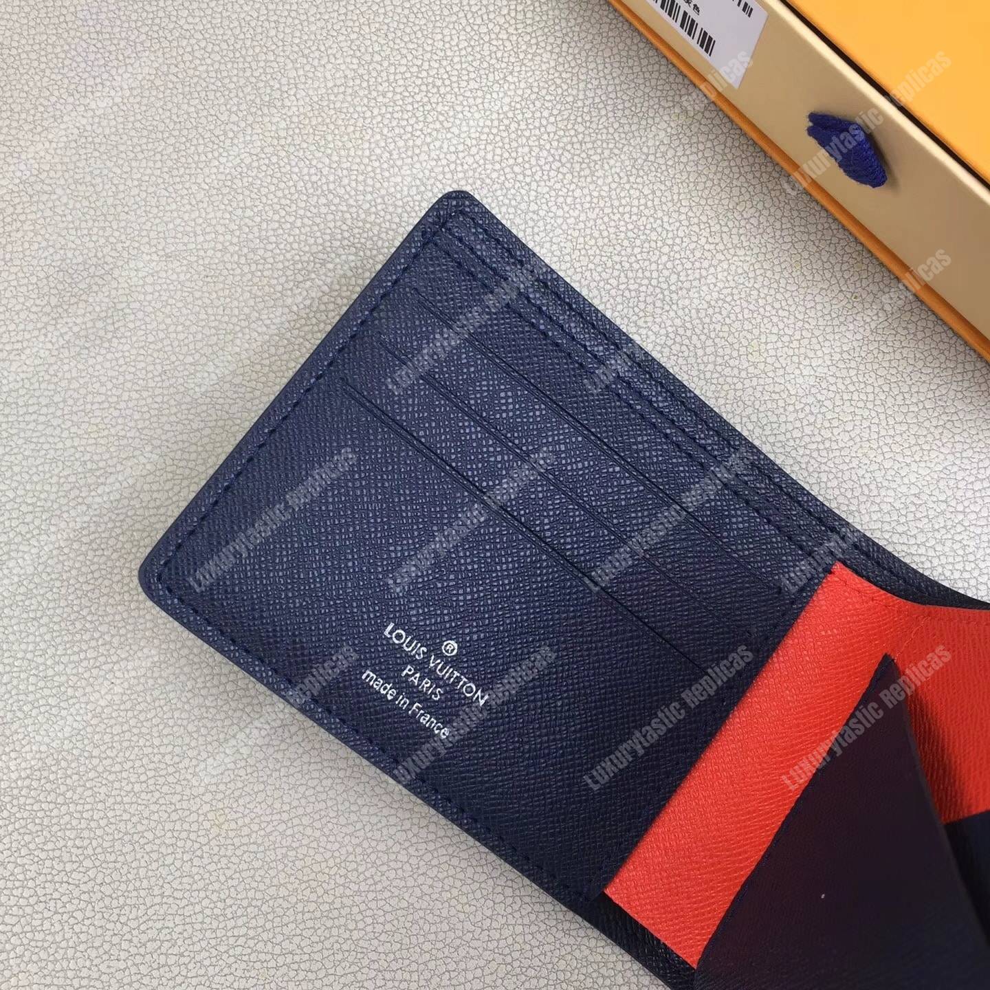LV Patchwork Multiple Wallet Epi Leather Gray