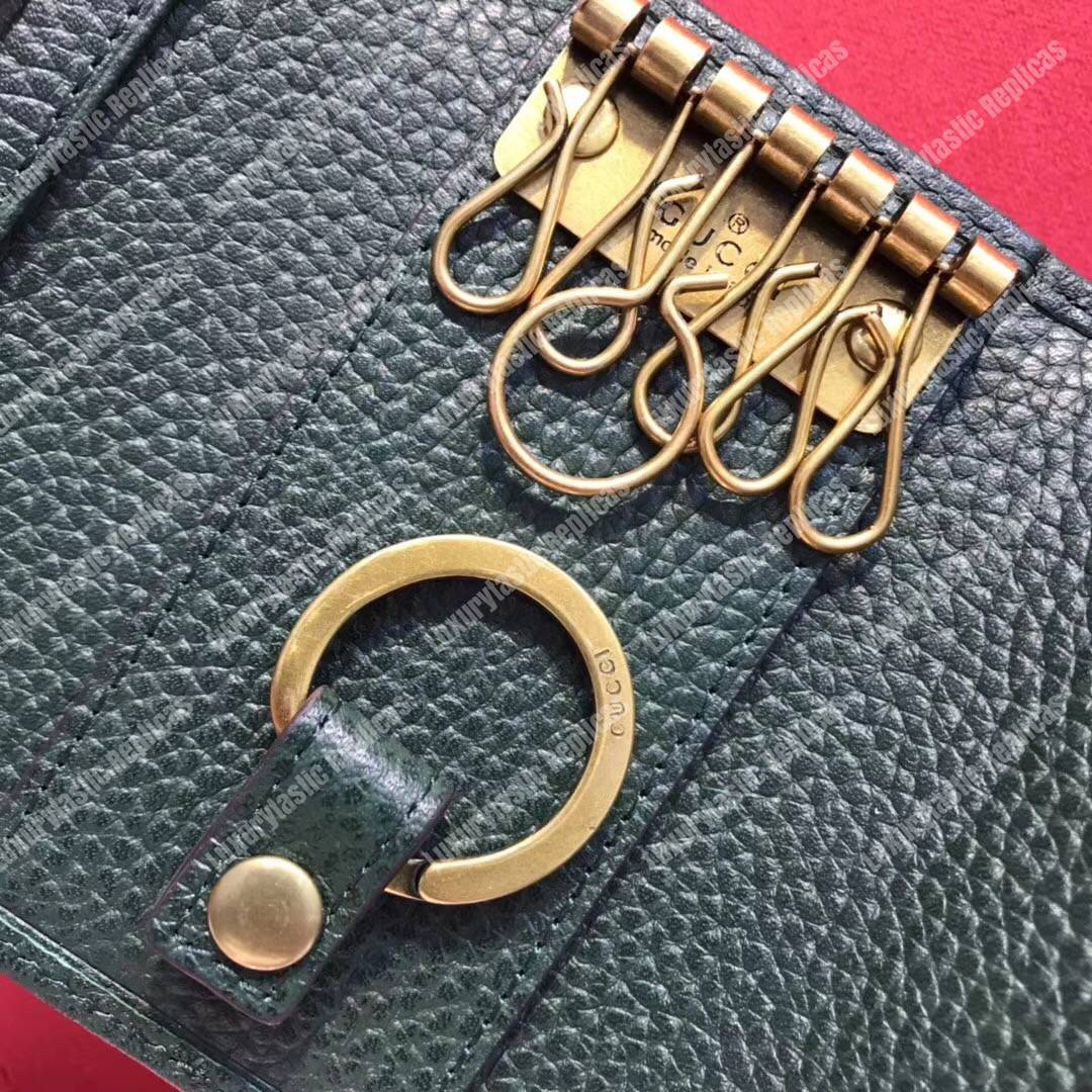 G*u*i garden leather key case green with bat