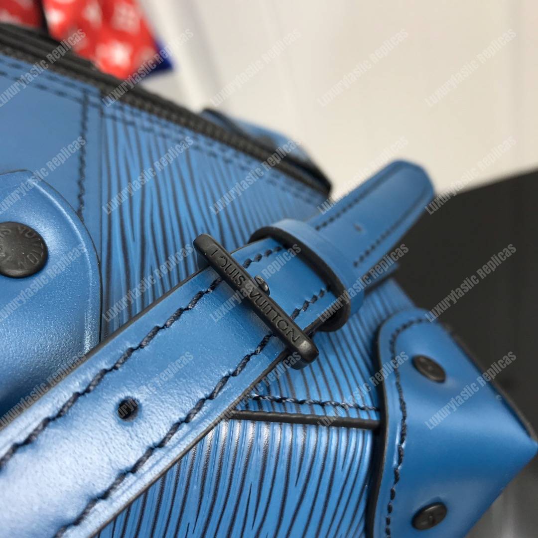 LV Soft Trunk Backpack PM Epi Leather Blue