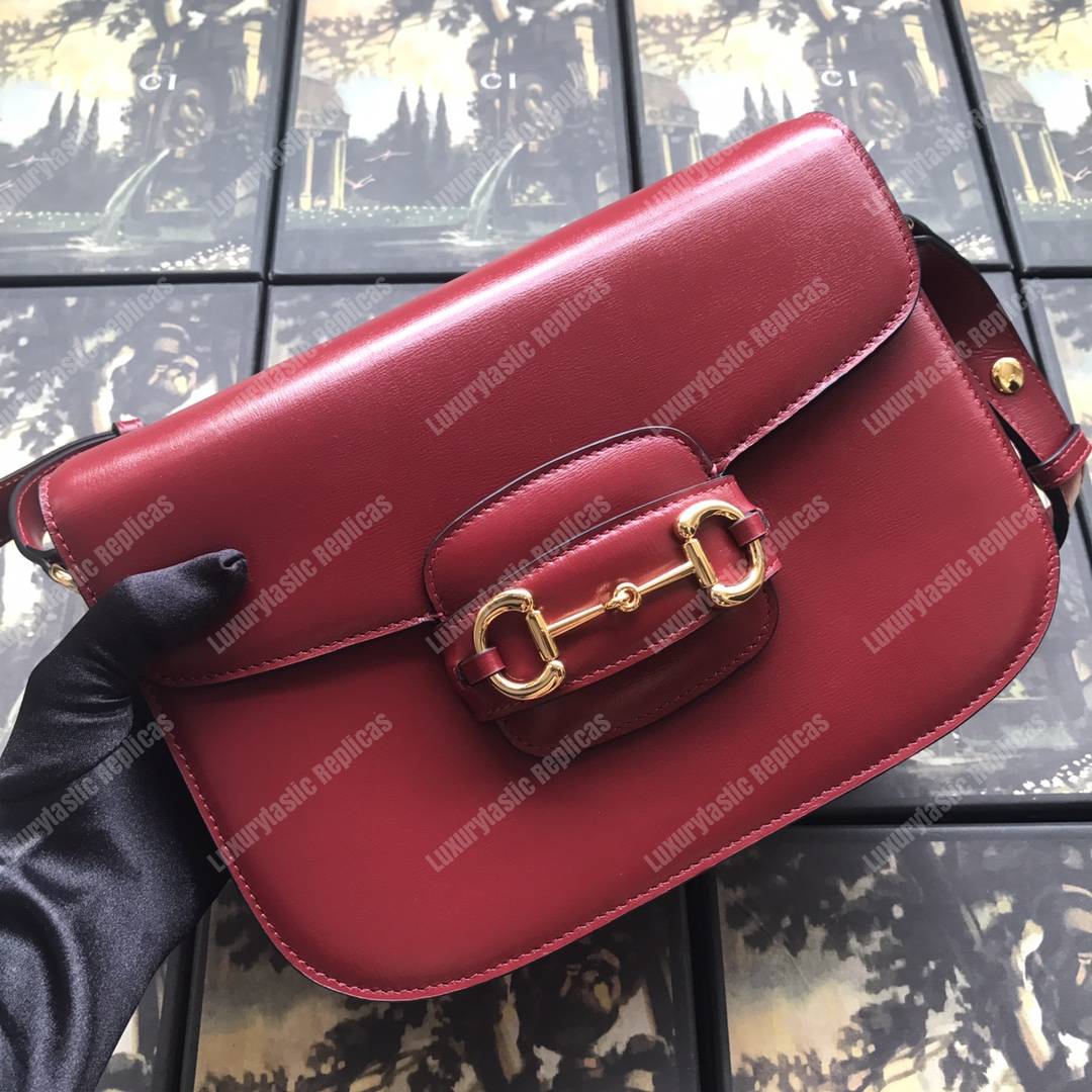 G*u*i 1955 horsebit shoulder bag red