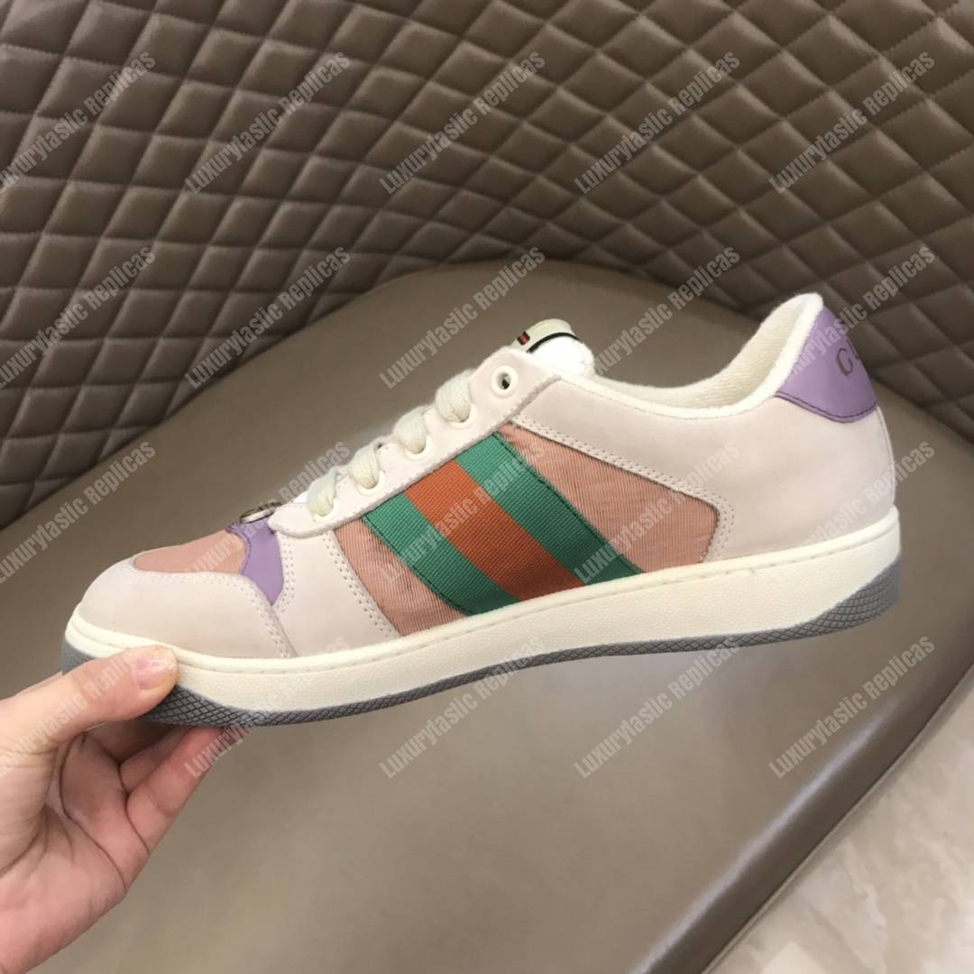 G*u*i women’s screener leather sneaker lilac