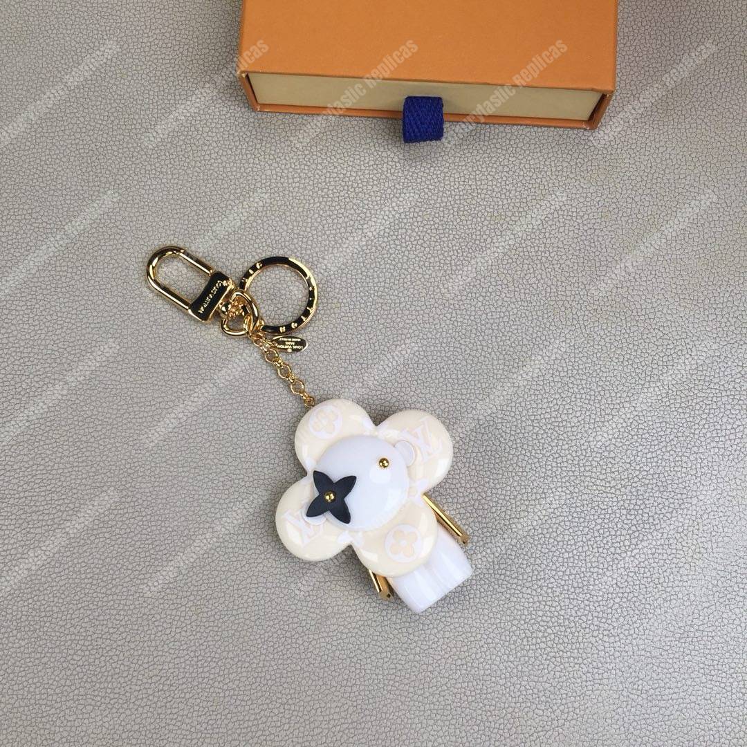 LV Vivienne Monogram Giant Bag Charm and Key Holder White