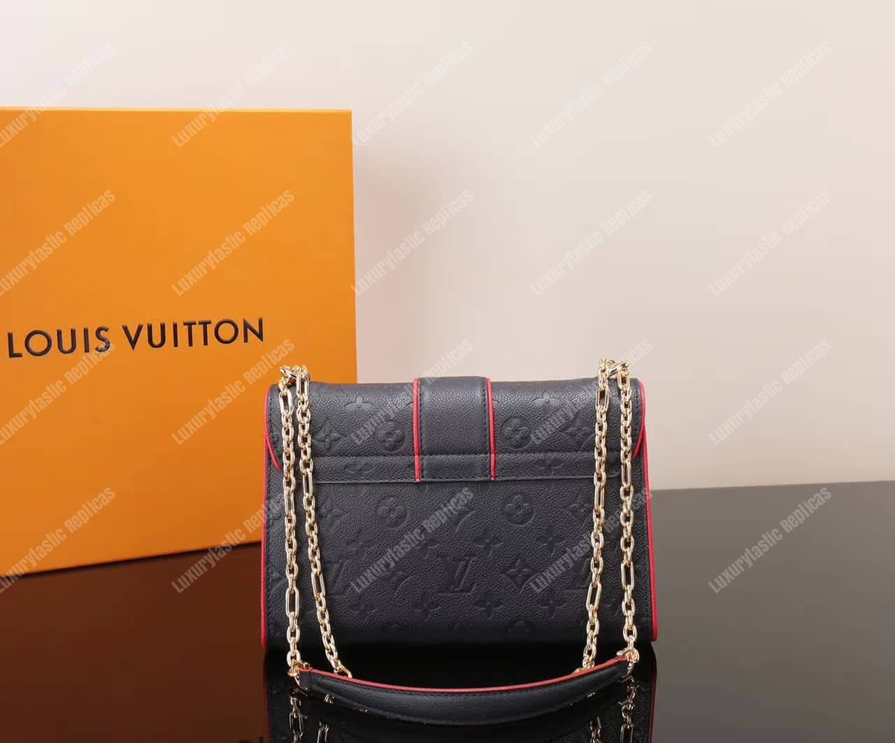 LV Saint Sulpice PM Monogram Empreinte Leather Marine Rouge