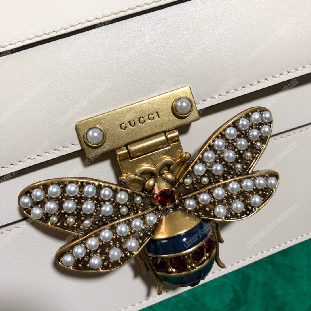 G*u*i queen margaret leather bag white