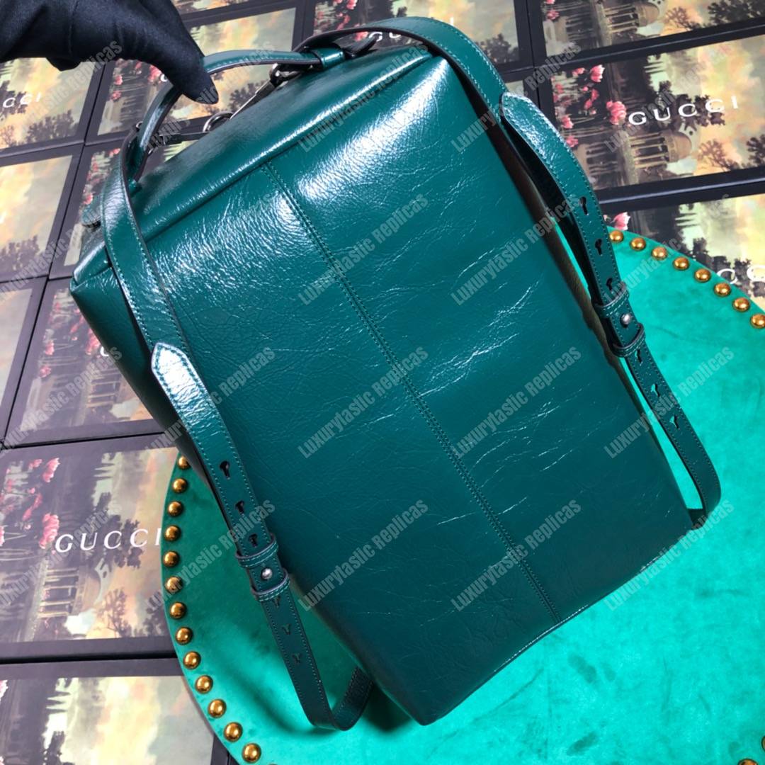 G*u*i soft leather backpack dark green
