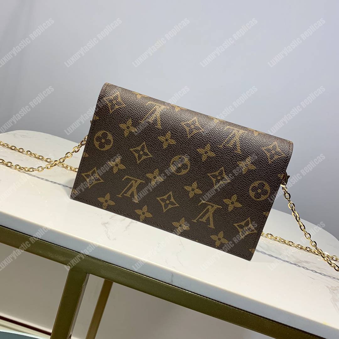 LV Flore Chain Wallet Fuschia