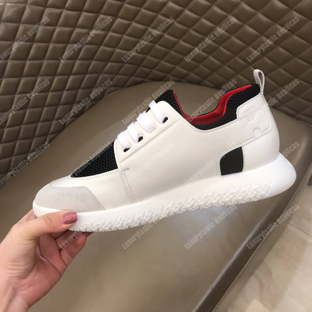 H**mes vitesse sneaker white/black lining