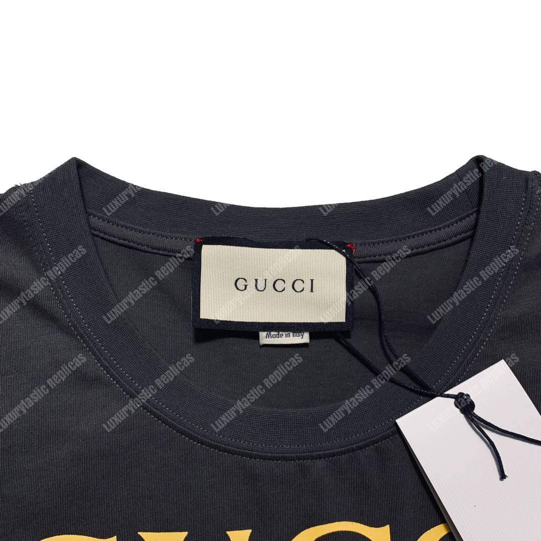 G*u*i cotton t-shirt vintage G*u*i logo black