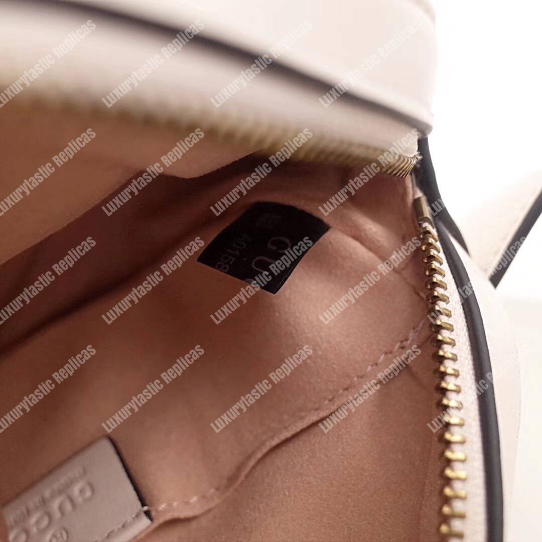 G*u*i gg marmont animal stud matelassé belt bag white