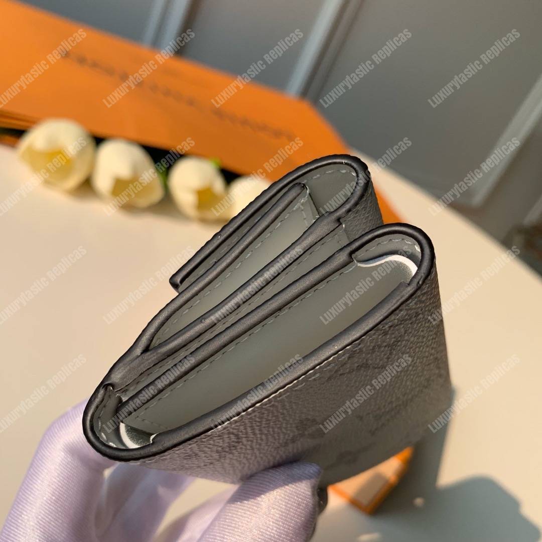 LV Discovery Compact Wallet K45 Taiga Monogram Antartica