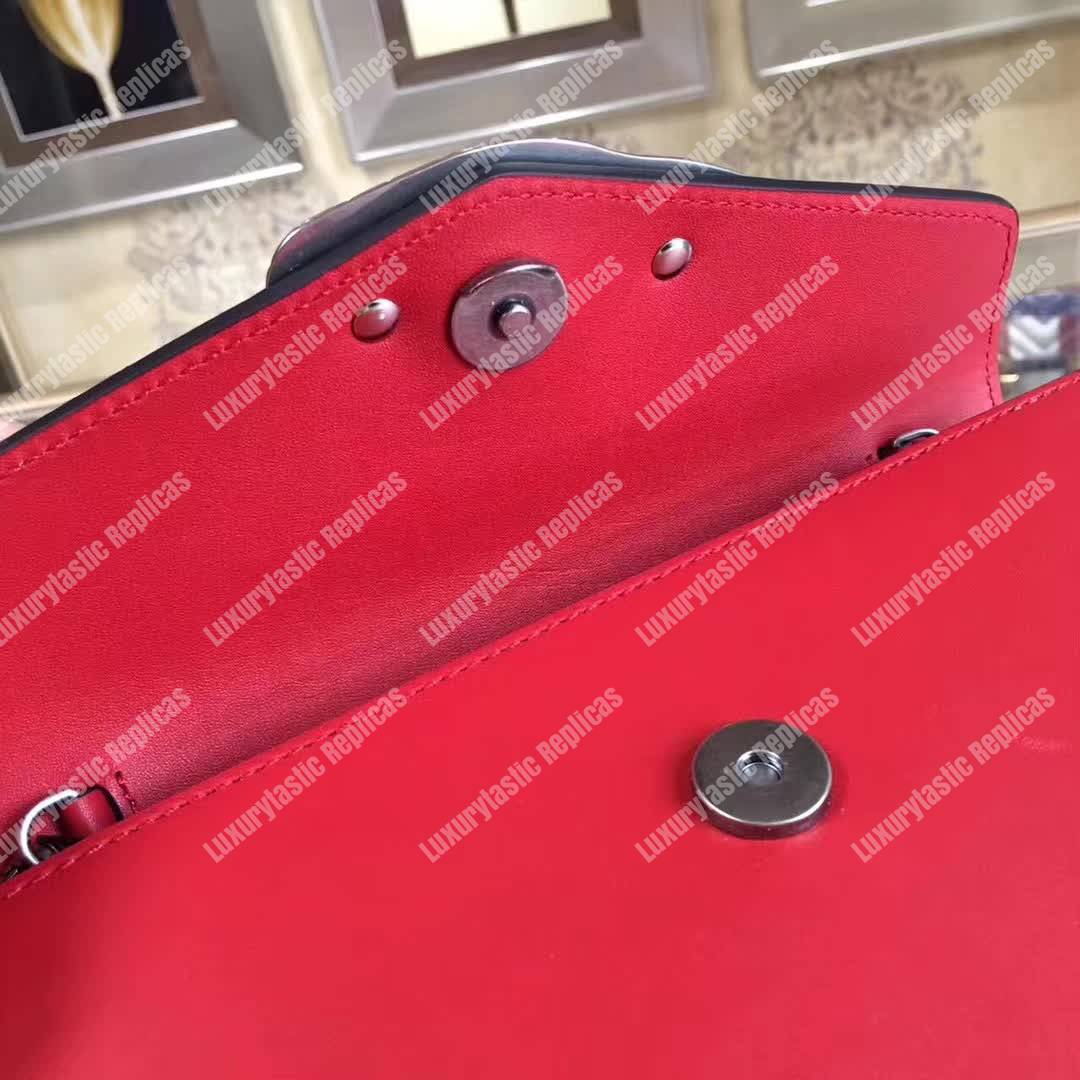 G*u*i lilith leather shoulder bag red