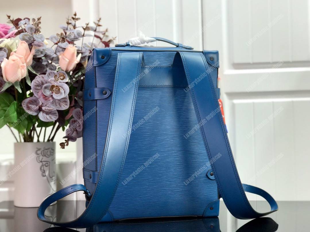 LV Soft Trunk Backpack PM Epi Leather Blue