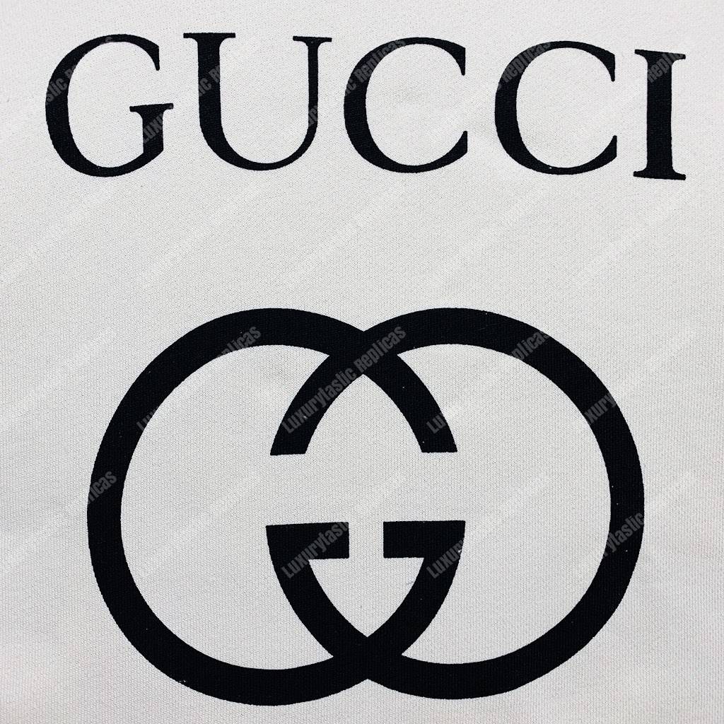 G*u*i hooded sweatshirt with interlocking g off white