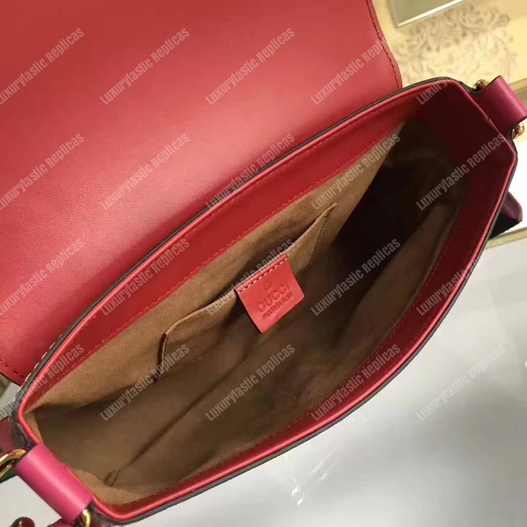 G*u*i padlock medium gg shoulder bag red