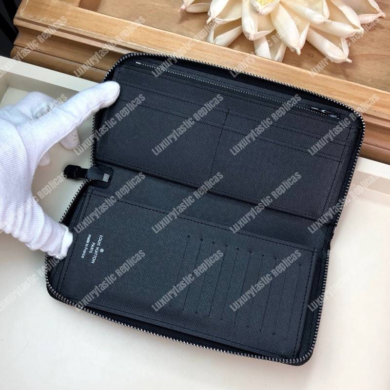 LV Abloh Zippy Vertical Wallet Taiga