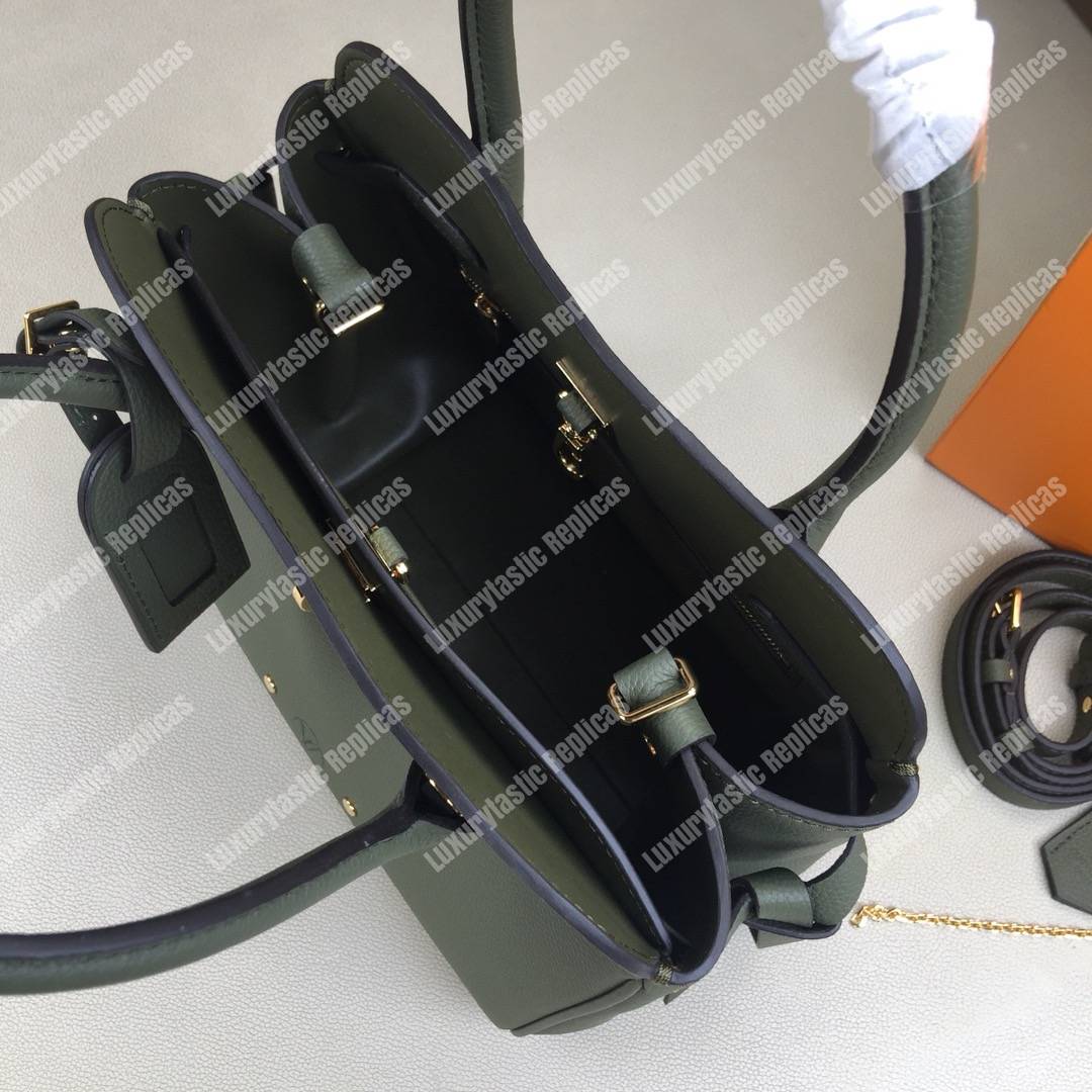 LV Milla PM Veau Nuage Green