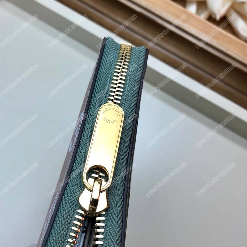 LV Zippy Wallet Monogram Khaki