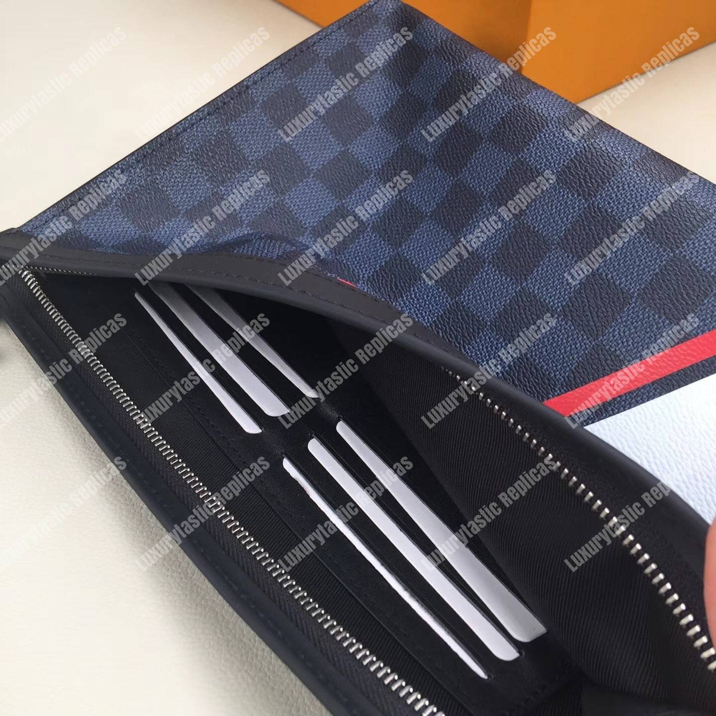 LV Pochette Voyage MM Damier Cobalt Canvas