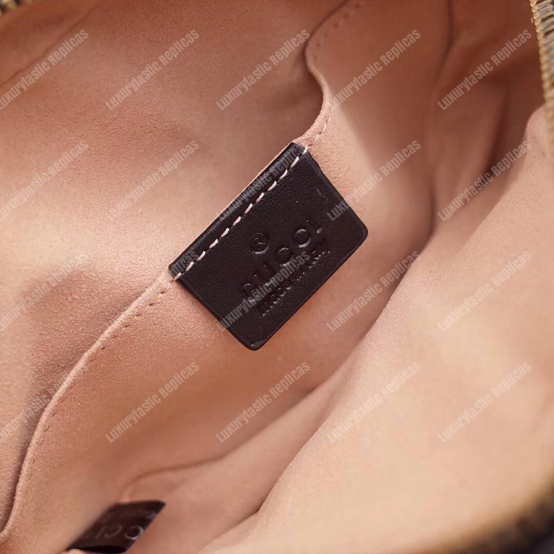 G*u*i gg marmont animal stud matelassé belt bag black