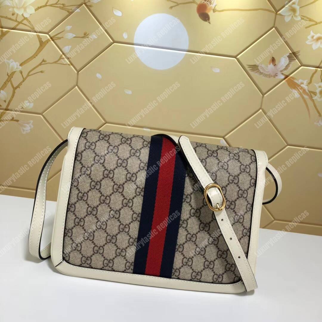 G*u*i queen margaret gg sup*e medium shoulder bag white