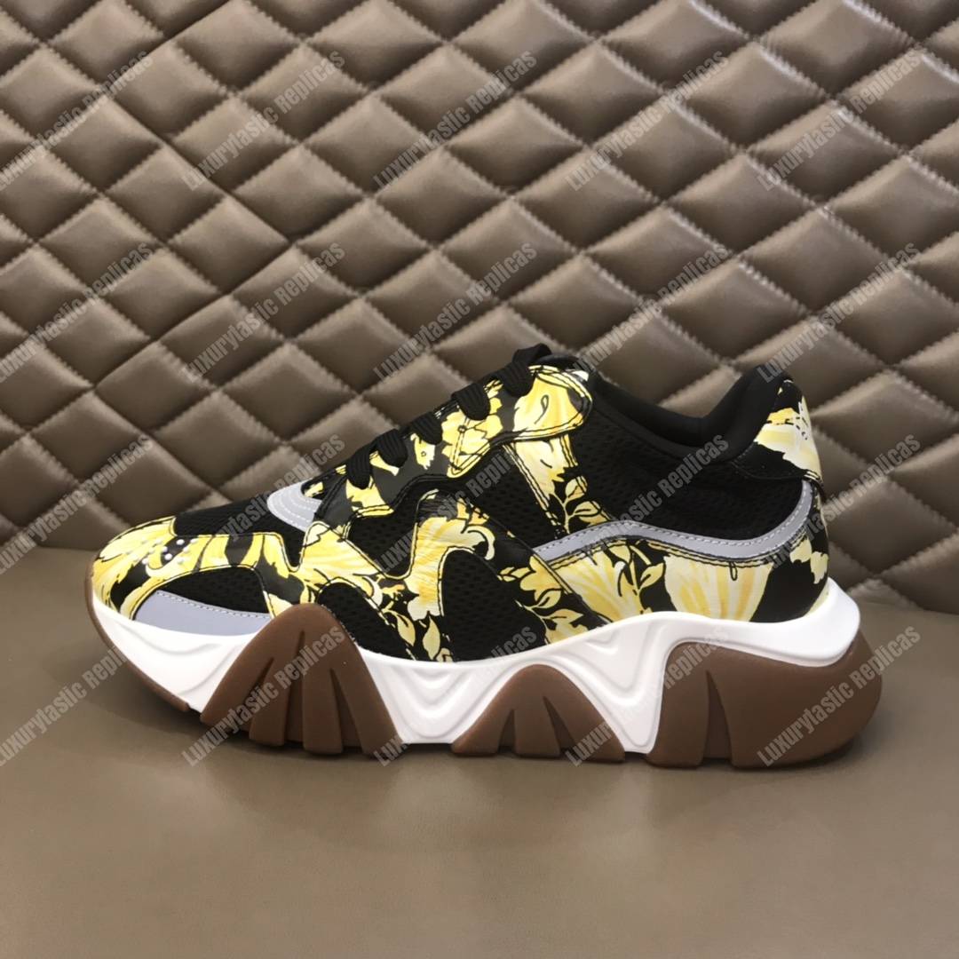 Versace Squalo Sneakers Black/Flower Print