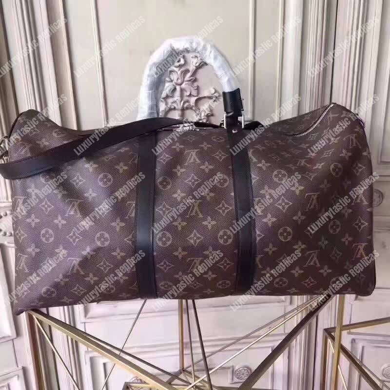 LV Keepall Bandouliere 45 Monogram Macassar Canvas