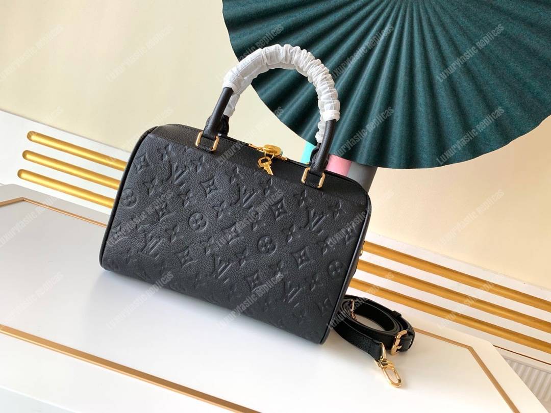 LV Speedy Bandouliere 25 Monogram Empreinte Leather Noir