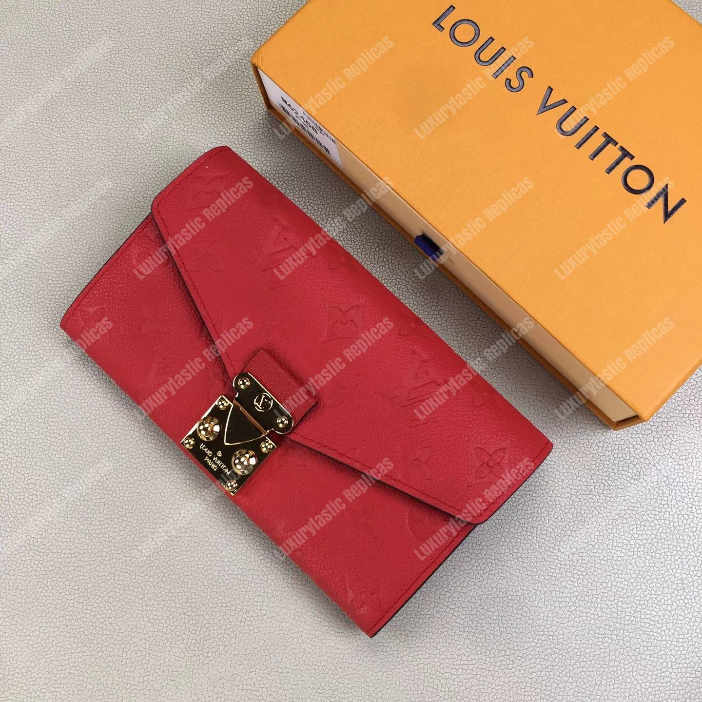 LV Metis Wallet Monogram Empreinte Leather Scarlet