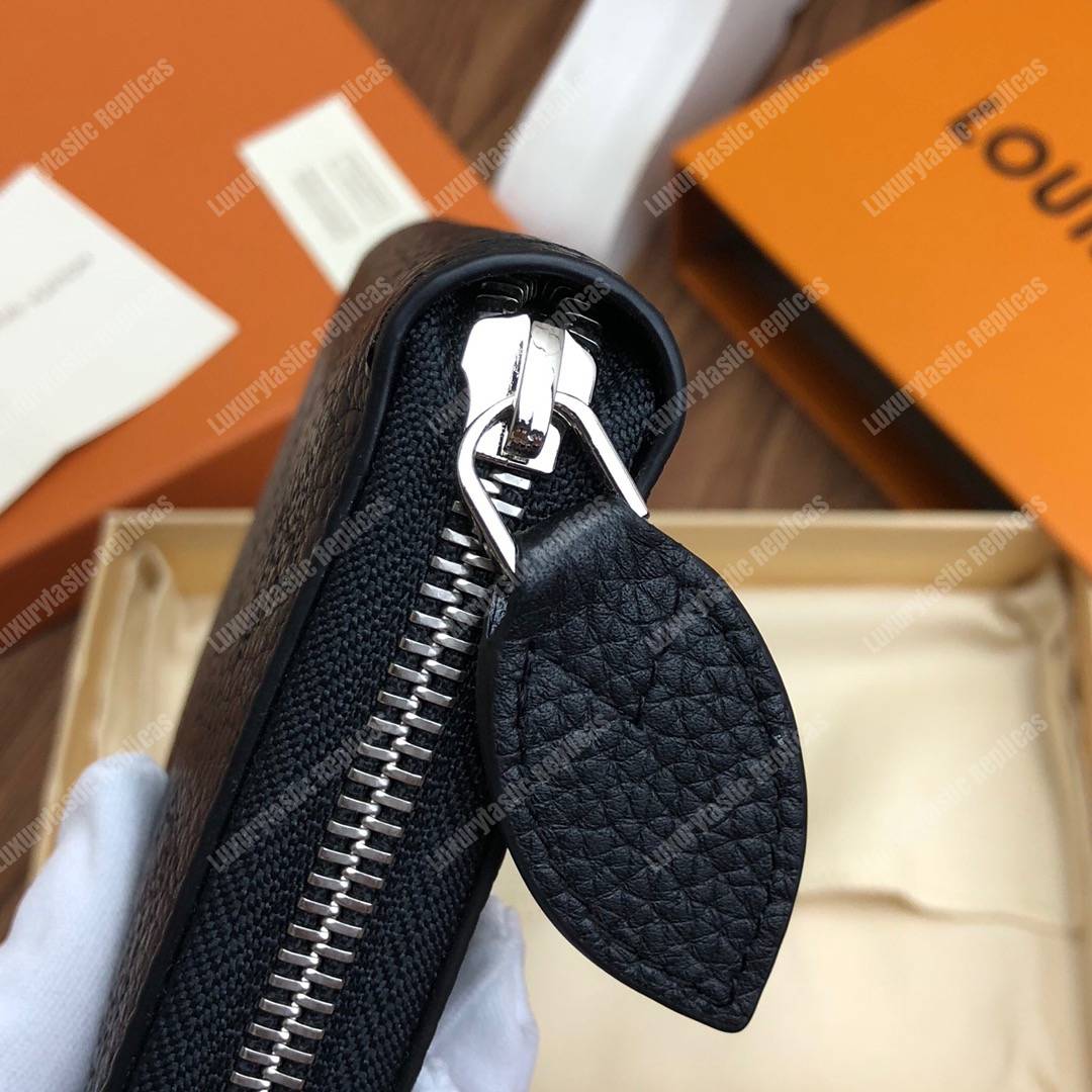 LV Zippy Wallet Mahina Leather Noir