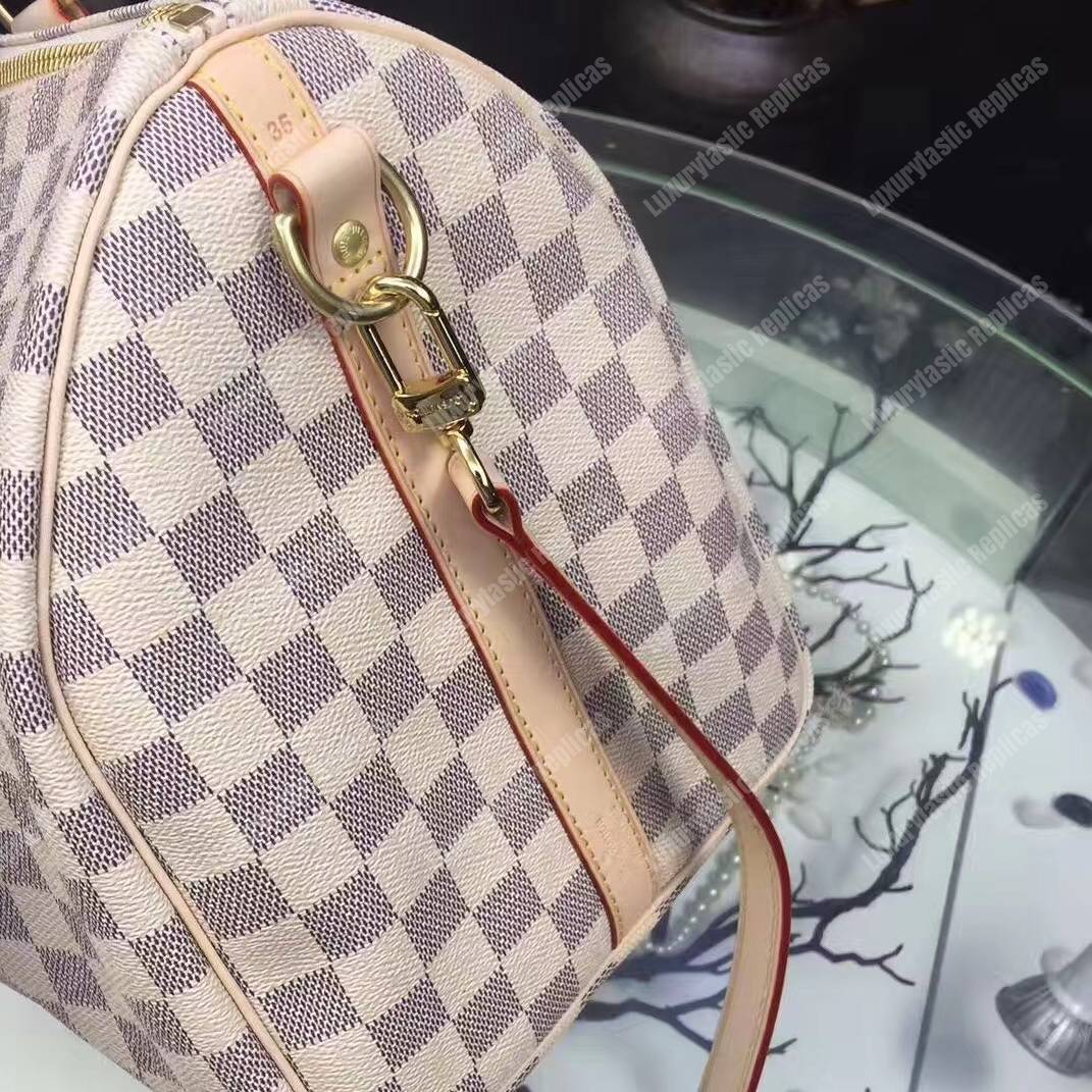 LV Speedy Bandouliere 35 Damier Azur Canvas