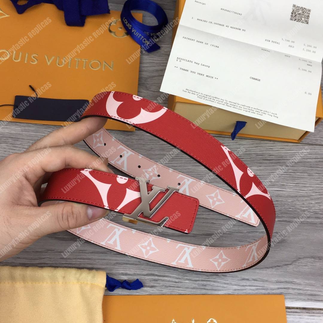 LV Iconic 30mm Reversible Belt Rouge