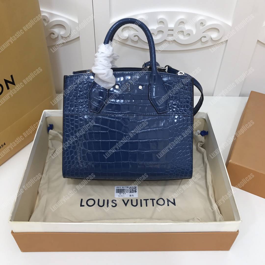 LV City Steamer PM Crocodilien Briliant Bleu Ocean