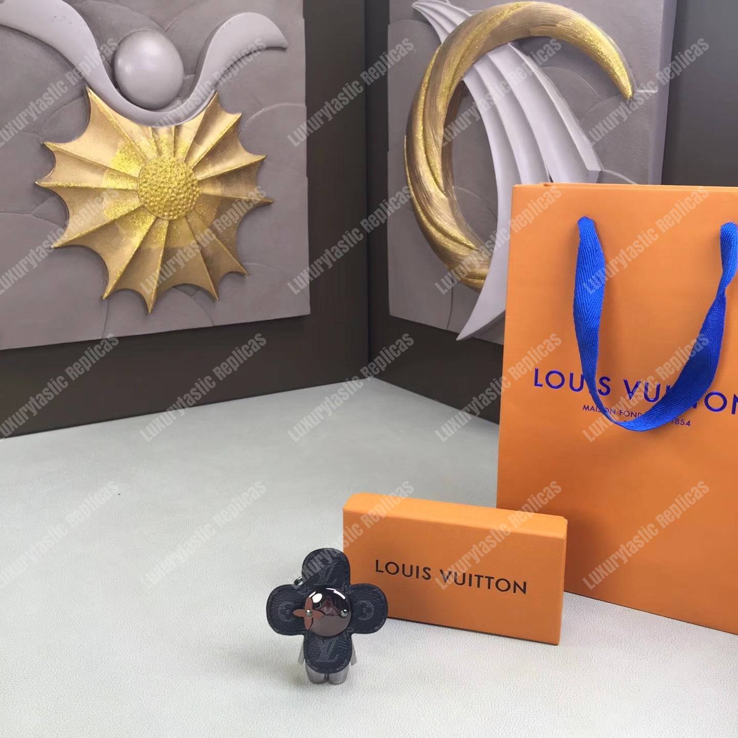 LV Vivienne Bag Charm and Key Holder Monogram Eclipse