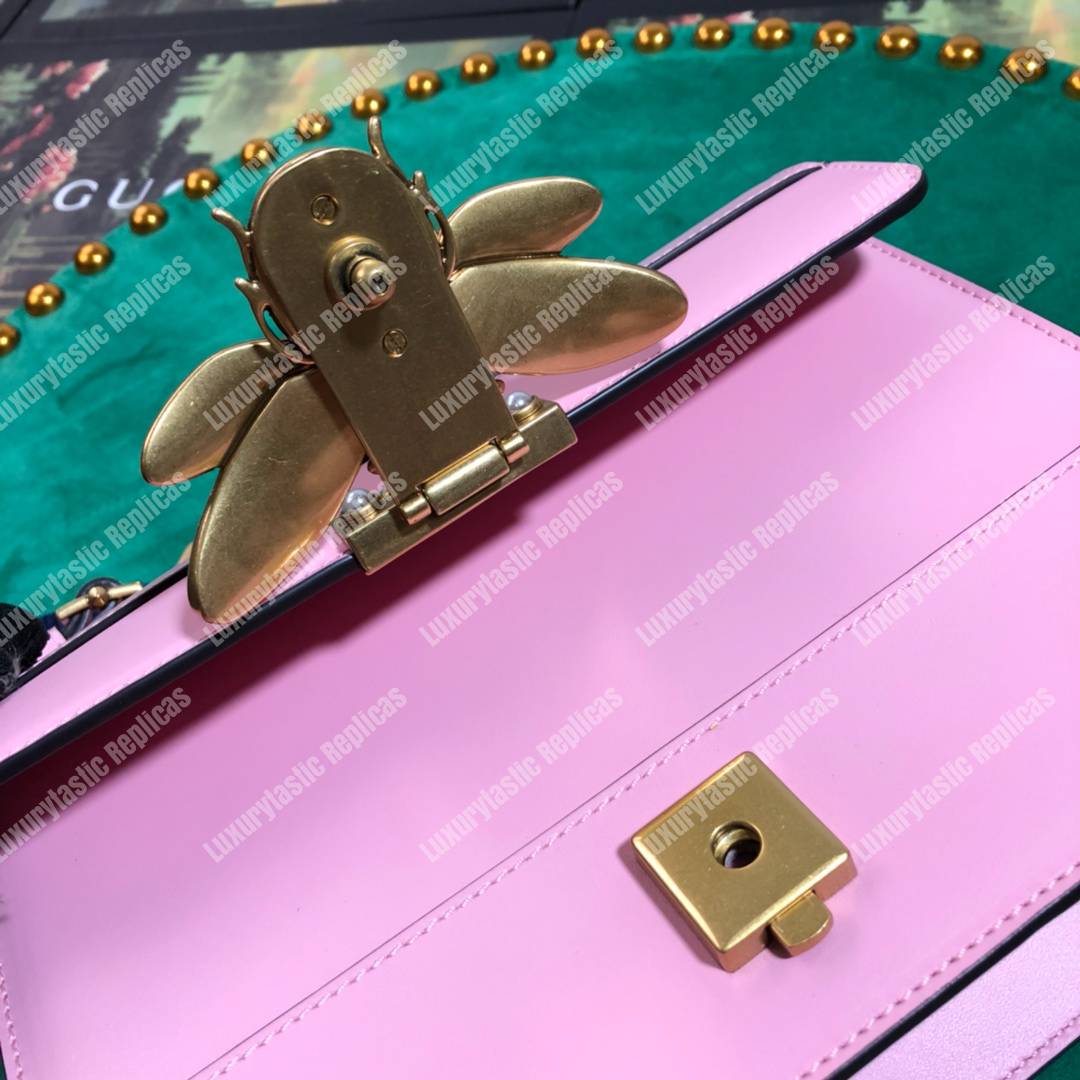 G*u*i queen margaret leather bag pink